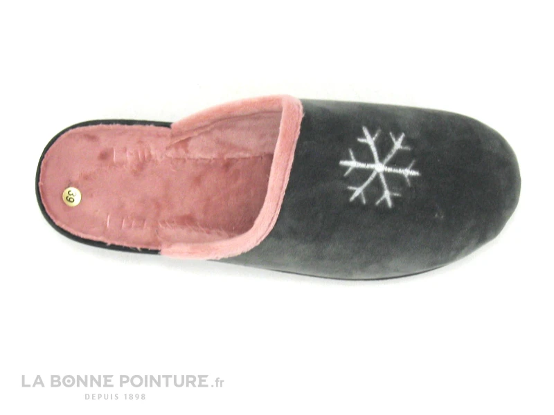 Lollans FJB 5024 - Pantoufle Mule Femme Gris Rose 3 Lollans FJB 5024 - Pantoufle Mule Femme Gris Rose – Image 3