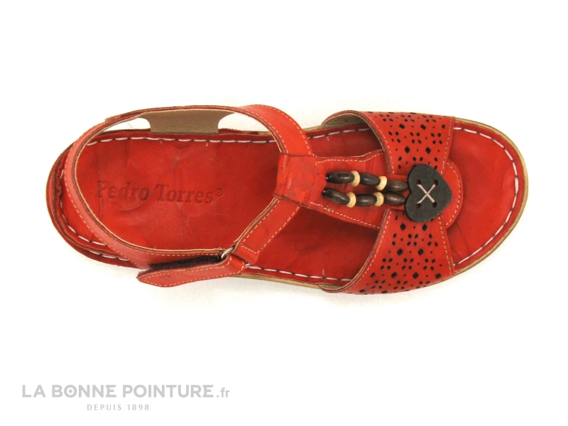 Pedro Torres 754 - Sandale Cuir Rouge - Chaussure Confort Femme 6 Pedro Torres 754 - Sandale Cuir Rouge - Chaussure Confort Femme – Image 6