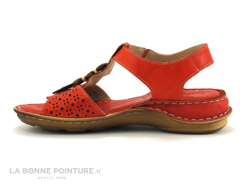 Pedro Torres 754 - Sandale Cuir Rouge - Chaussure Confort Femme 3 Pedro Torres 754 - Sandale Cuir Rouge - Chaussure Confort Femme – Image 3