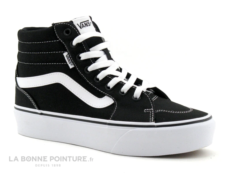 Vans FILMORE Hi Pla Canvas Black - Basket Montante Plateforme 1 Vans FILMORE Hi Pla Canvas Black - Basket Montante Plateforme