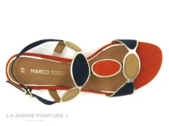 Marco Tozzi 2-28230-20 Navy Comb - Sandale Femme - Talon Carre -Femelle Chaussure Boutique cd24607c73b9e66c561f35ea11d5d5ef a228901 180158