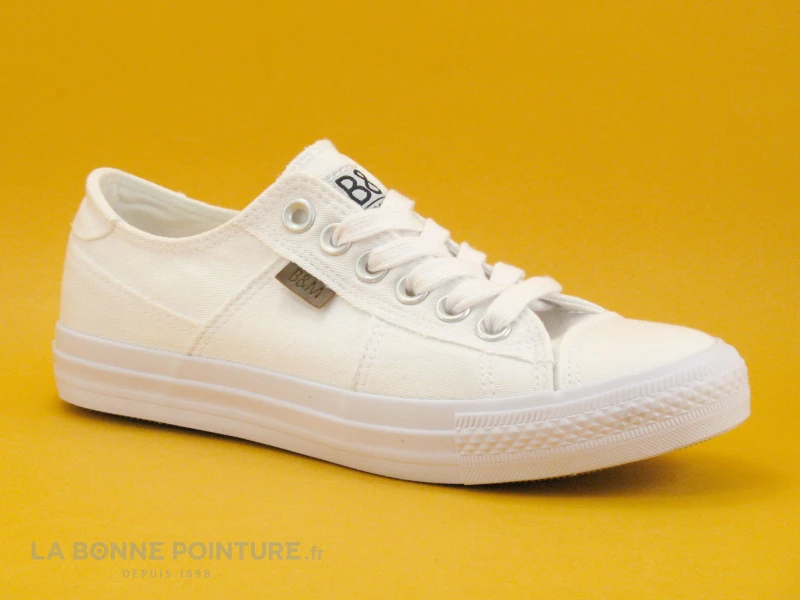 B Et M Banana Moon - RATISSE Blanc - Basket Femme Toile Blanche 1 B Et M Banana Moon - RATISSE Blanc - Basket Femme Toile Blanche