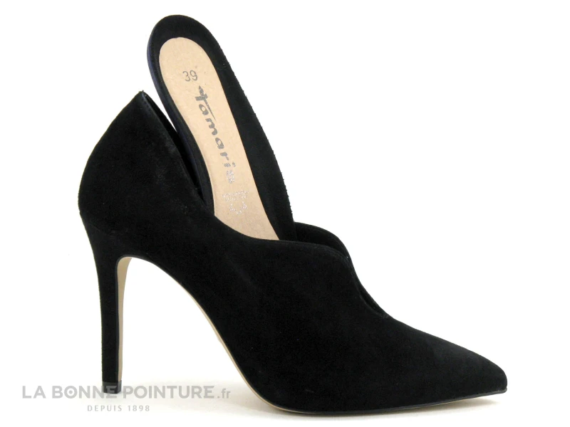 Tamaris 1-24418-22 Black - Escarpin Noir - Vague - Talon Aiguille 5 Tamaris 1-24418-22 Black - Escarpin Noir - Vague - Talon Aiguille – Image 5