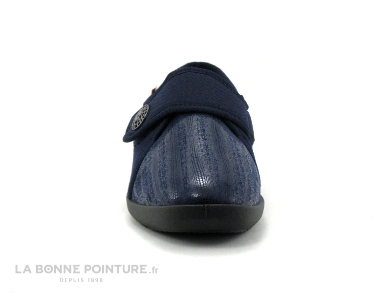 Fargeot UNAVY Marine - Chausson Confort Femme Avec Bride 2 Fargeot UNAVY Marine - Chausson Confort Femme Avec Bride – Image 2
