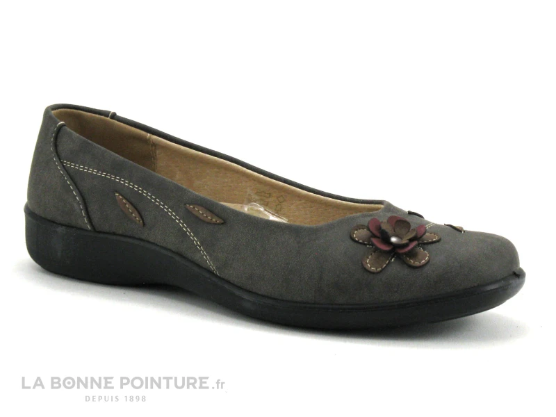 Sweet R CAMOMI Taupe - Ballerine Marron Avec Fleurs 1 Sweet R CAMOMI Taupe - Ballerine Marron Avec Fleurs