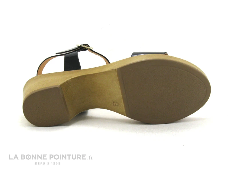 Kaola 710 - Sandale Noire Verni Petit Talon 7 Kaola 710 - Sandale Noire Verni Petit Talon – Image 7