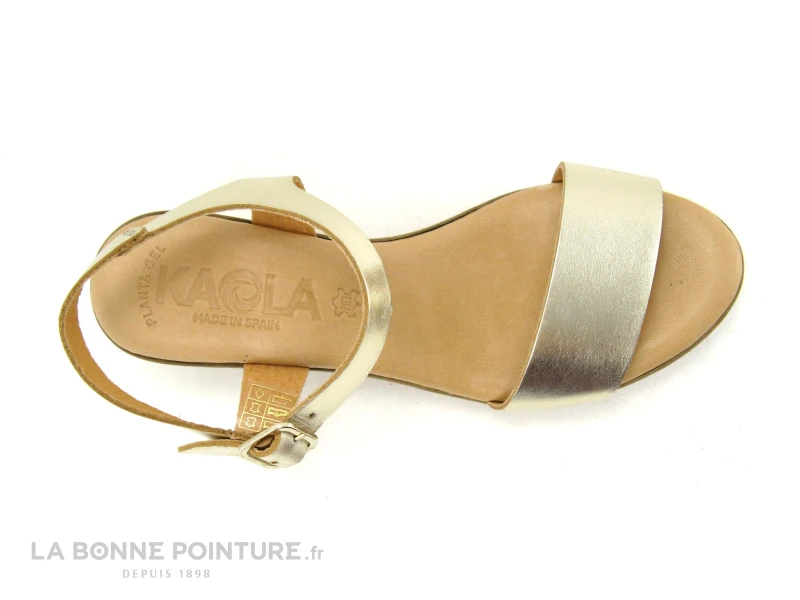Kaola 710 - Platine - Sandale Doree Petit Talon 2 Kaola 710 - Platine - Sandale Doree Petit Talon – Image 2