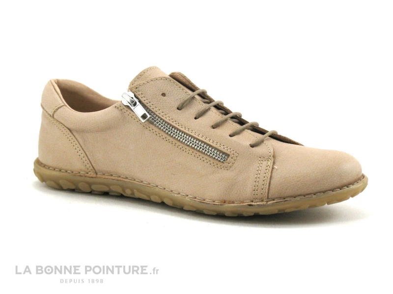 Alce Shoes 9123 - Beige - Lacet Coton - Zip - Chaussure Basse 1 Alce Shoes 9123 - Beige - Lacet Coton - Zip - Chaussure Basse