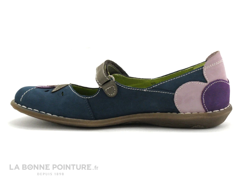 Jungla 4096 Bleu Rose Violet - Ballerine Velcro 3 Jungla 4096 Bleu Rose Violet - Ballerine Velcro – Image 3