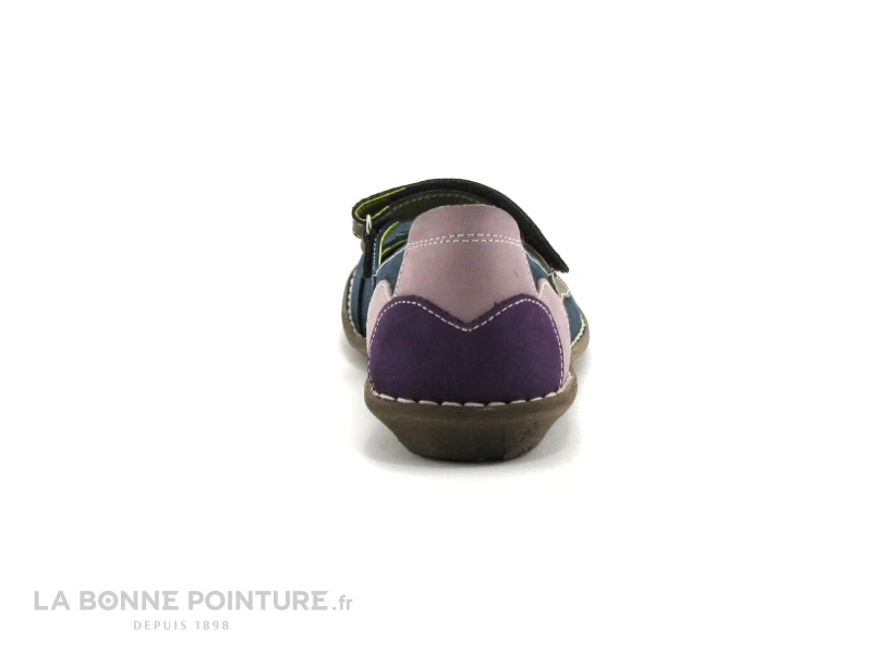 Jungla 4096 Bleu Rose Violet - Ballerine Velcro 4 Jungla 4096 Bleu Rose Violet - Ballerine Velcro – Image 4