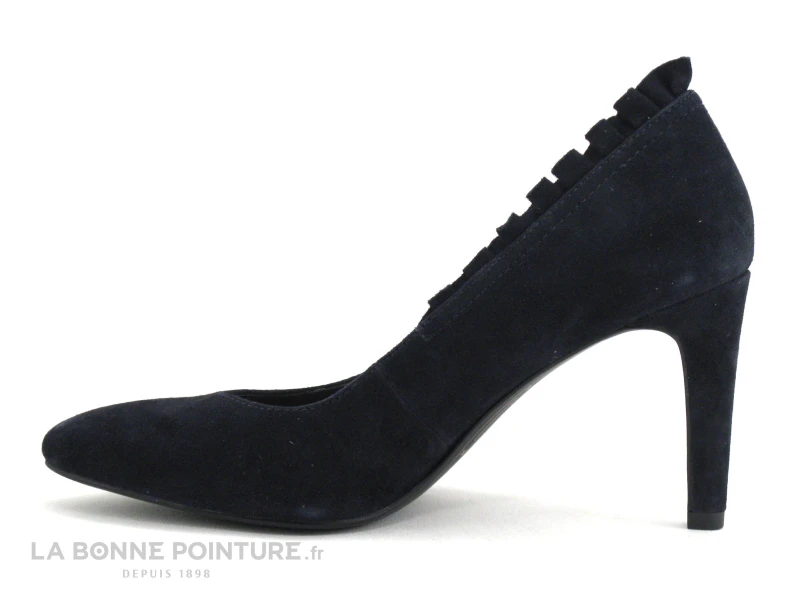 Tamaris 1-22451-22 Navy Suede - Fronces - Escarpin Bleu Marine 3 Tamaris 1-22451-22 Navy Suede - Fronces - Escarpin Bleu Marine – Image 3