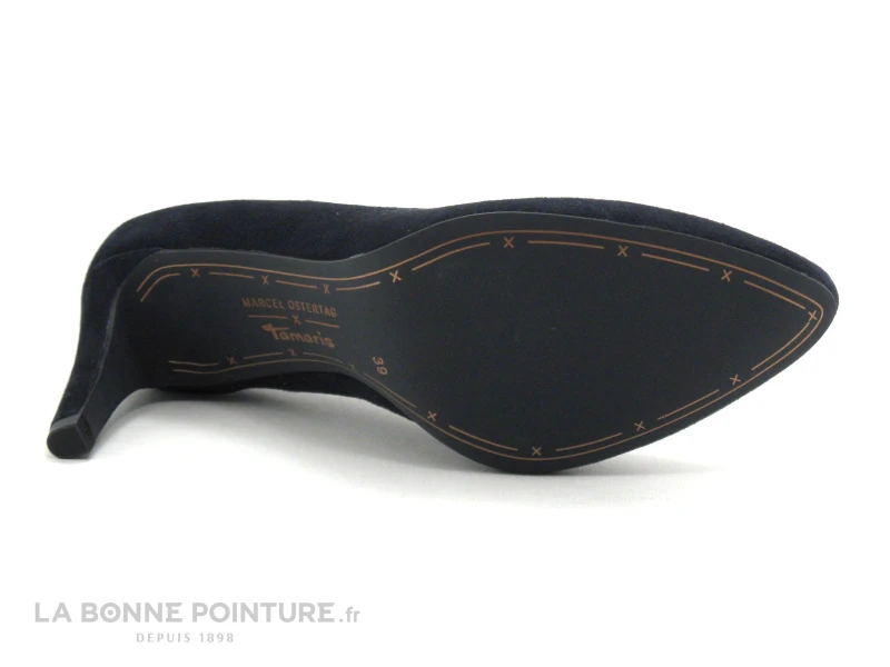 Tamaris 1-22451-22 Navy Suede - Fronces - Escarpin Bleu Marine 7 Tamaris 1-22451-22 Navy Suede - Fronces - Escarpin Bleu Marine – Image 7