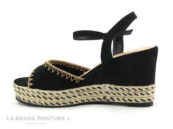 The Divine Factory FJ3973 Noir - Sandale Talon Haut Compense -Femelle Chaussure Boutique cd24607c73b9e66c561f35ea11d5d5ef img 1548.jpg 149113