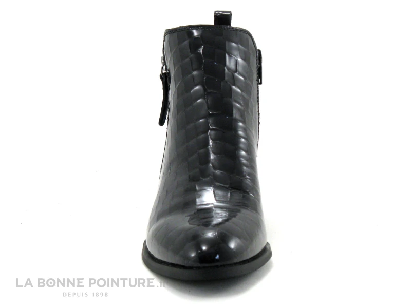 MamZelle TILIA Croco Verni Noir - Boots Mode Femme 2 MamZelle TILIA Croco Verni Noir - Boots Mode Femme – Image 2