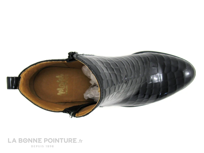 MamZelle TILIA Croco Verni Noir - Boots Mode Femme 6 MamZelle TILIA Croco Verni Noir - Boots Mode Femme – Image 6