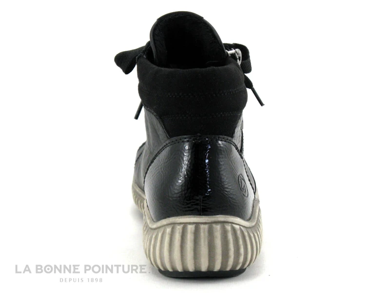 Remonte R8271-01 - Basket Montante Femme Noire Zippee 4 Remonte R8271-01 - Basket Montante Femme Noire Zippee – Image 4