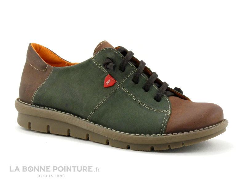 Alce Shoes 9361 Marron Kaki - Chaussure Basse Femme Bicolore 5 Alce Shoes 9361 Marron Kaki - Chaussure Basse Femme Bicolore – Image 5