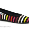 Maison Espadrille 6193 SONIA - Ballerine Velours Raye Multicolore