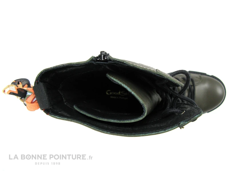 GoodStep 3625-D07 Kaki - Noir Matelasse - Bottine Lacet Femme 6 GoodStep 3625-D07 Kaki - Noir Matelasse - Bottine Lacet Femme – Image 6