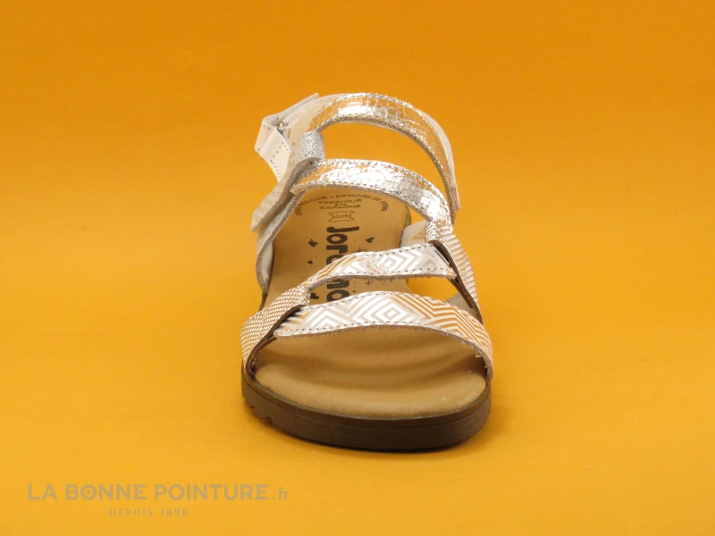 Jordana 3337 Blanc Argent - 2 Velcros - Sandale Femme 2 Jordana 3337 Blanc Argent - 2 Velcros - Sandale Femme – Image 2