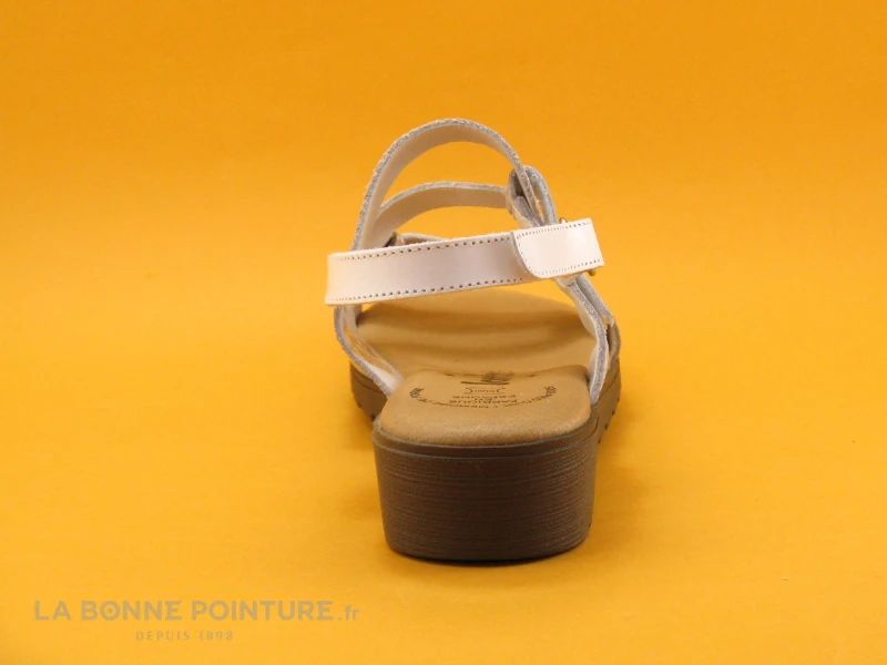 Jordana 3337 Blanc Argent - 2 Velcros - Sandale Femme 4 Jordana 3337 Blanc Argent - 2 Velcros - Sandale Femme – Image 4