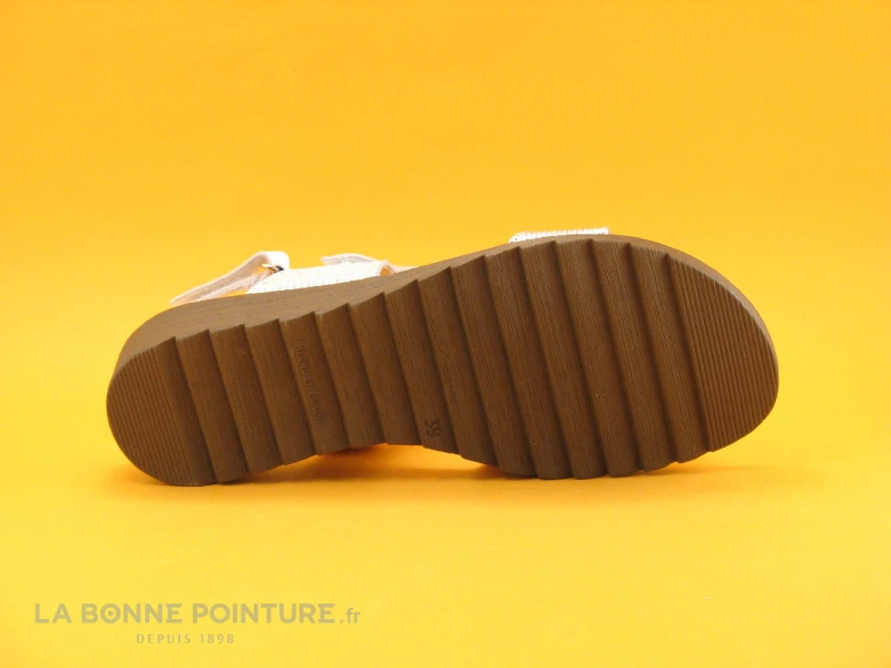 Jordana 3337 Blanc Argent - 2 Velcros - Sandale Femme 7 Jordana 3337 Blanc Argent - 2 Velcros - Sandale Femme – Image 7