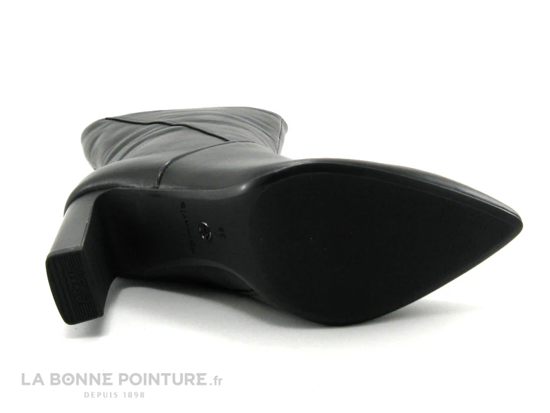 Tamaris 1-25349-29 Black - Bottine Talon Haut En Cuir Noir - Bout Pointu 7 Tamaris 1-25349-29 Black - Bottine Talon Haut En Cuir Noir - Bout Pointu – Image 7