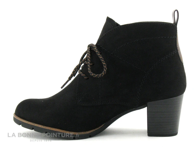Marco Tozzi 2-25107-29 Black - Bottine Noire A Lacet - Talon Haut 3 Marco Tozzi 2-25107-29 Black - Bottine Noire A Lacet - Talon Haut – Image 3
