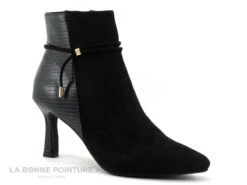 The Divine Factory QL4522 Noir - Bottine Pointue Talon Haut