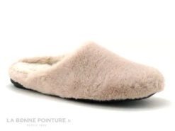 Selkis 21236 Peluche Rose - Pantoufle Mule Femme