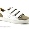 The Divine Factory QL4505 Blanc Beige - Basket 3 Velcros Femme