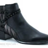 Fugitive BANKS LPIQB46 - Boots Femme Noir Verni Et Argent