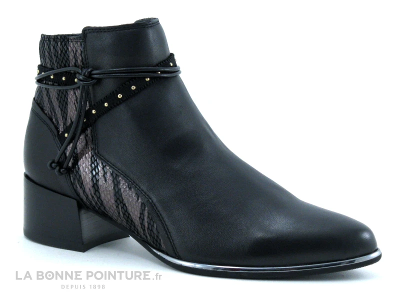Fugitive BANKS LPIQB46 - Boots Femme Noir Verni Et Argent 5 Fugitive BANKS LPIQB46 - Boots Femme Noir Verni Et Argent – Image 5