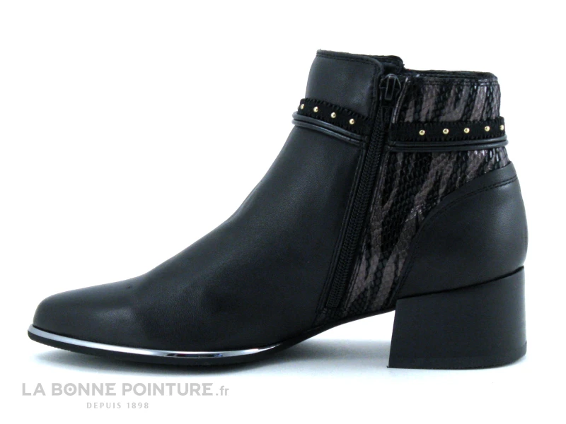 Fugitive BANKS LPIQB46 - Boots Femme Noir Verni Et Argent 3 Fugitive BANKS LPIQB46 - Boots Femme Noir Verni Et Argent – Image 3