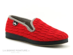 Semelflex RUBY Rouge - Tricot - Charentaise Souple Femme