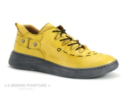 Karyoka BOBER Jaune - Chaussure Basse Femme Cuir Jaune