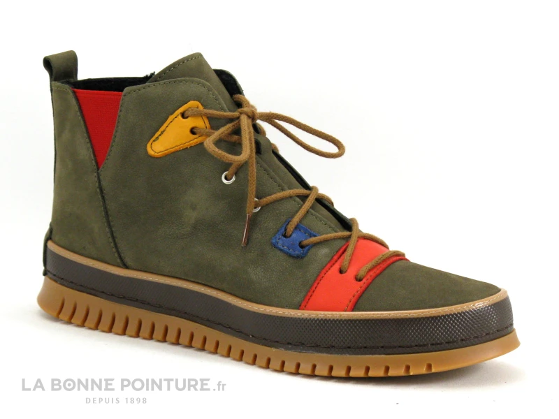 Karyoka VADIM Kaki Nubuck Multi - Chaussure Montante Femme Kaki 5 Karyoka VADIM Kaki Nubuck Multi - Chaussure Montante Femme Kaki – Image 5