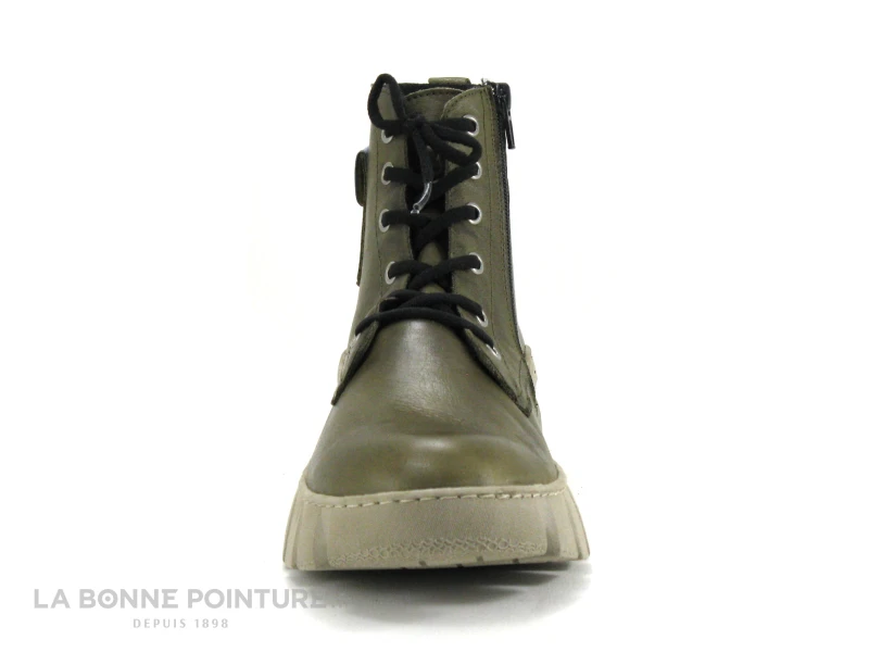 Karyoka IAN Kaki - Pochette Multicolore - Boots Plateforme Femme Kaki 2 Karyoka IAN Kaki - Pochette Multicolore - Boots Plateforme Femme Kaki – Image 2