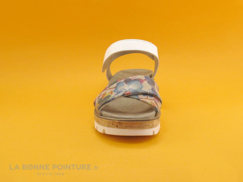 Longo 1021186 Floral - Nu-pieds Blanc Et Fleuri 2 Longo 1021186 Floral - Nu-pieds Blanc Et Fleuri – Image 2