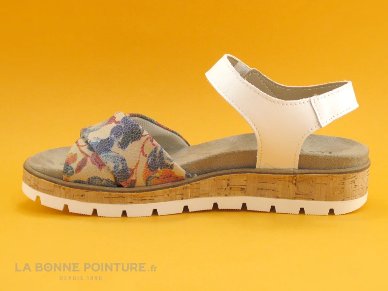 Longo 1021186 Floral - Nu-pieds Blanc Et Fleuri 3 Longo 1021186 Floral - Nu-pieds Blanc Et Fleuri – Image 3