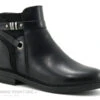 Morans TELYSSA Noir - Bottine Femme Noire Avec Zip Et Bride Cheville