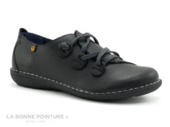 Jungla 5818 Noir - Lacet Elastique - Chaussure Basse Femme