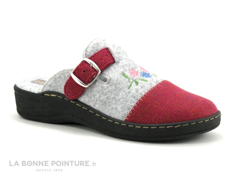 Patrizia Azzi Recycle - PATOI - Gris - Bordeaux - Pantoufle Mule Femme 5 Patrizia Azzi Recycle - PATOI - Gris - Bordeaux - Pantoufle Mule Femme – Image 5
