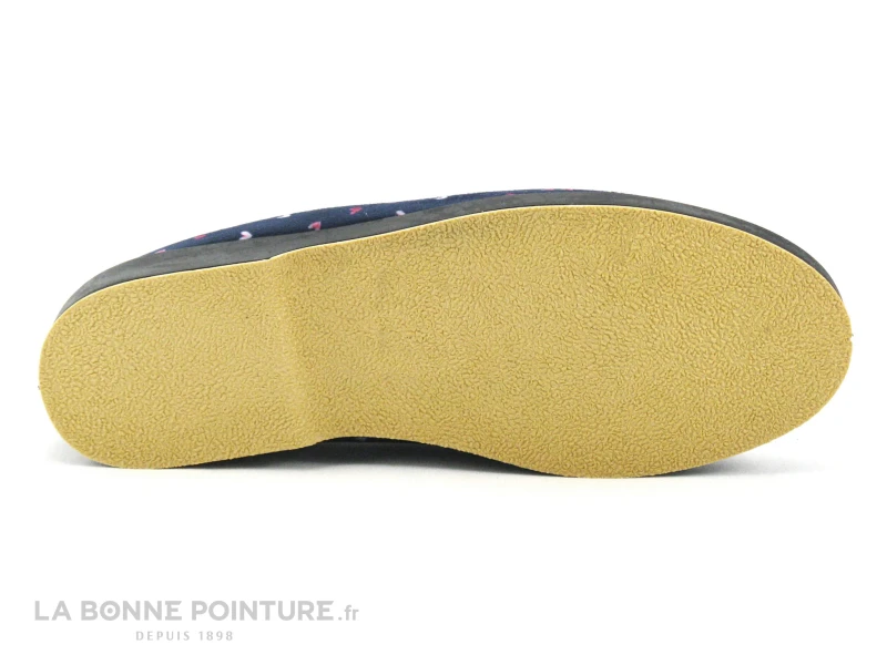 Saez CADETE Bleu Marine - Coeurs Roses - Charentaise Femme 4 Saez CADETE Bleu Marine - Coeurs Roses - Charentaise Femme – Image 4