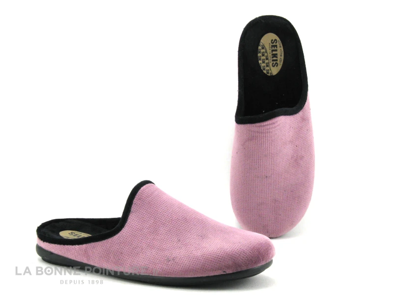 Selkis 22325 Mauve - Pantoufle Mule Femme En Velours 1 Selkis 22325 Mauve - Pantoufle Mule Femme En Velours