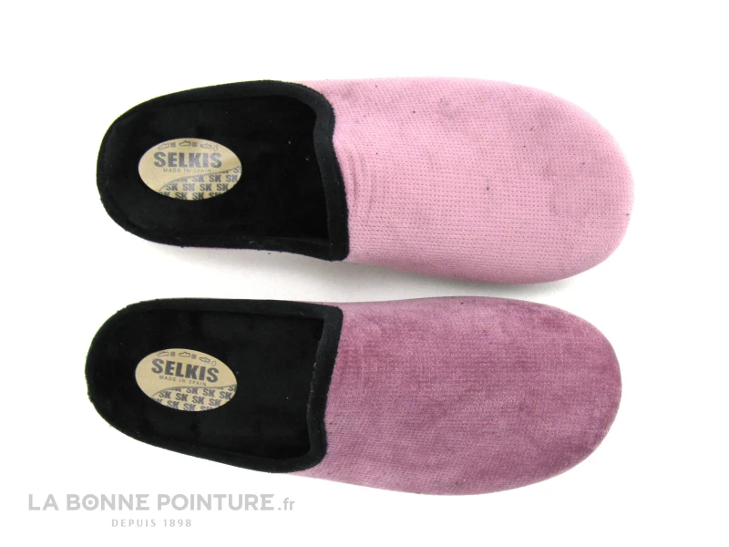 Selkis 22325 Mauve - Pantoufle Mule Femme En Velours 2 Selkis 22325 Mauve - Pantoufle Mule Femme En Velours – Image 2