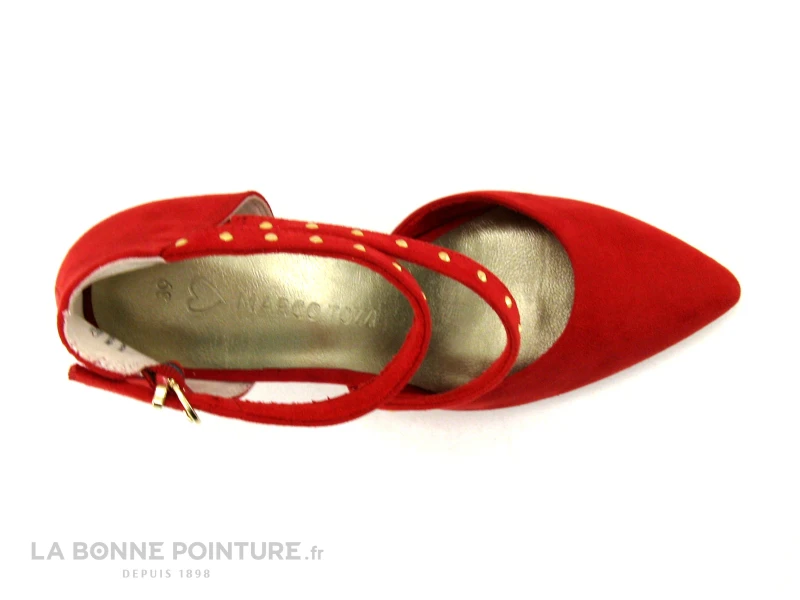 Marco Tozzi 2-24407-20 Red - Escarpin Pointu Rouge - Talon Haut - Bride Cloutee 6 Marco Tozzi 2-24407-20 Red - Escarpin Pointu Rouge - Talon Haut - Bride Cloutee – Image 6