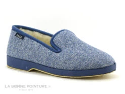 Saez CADETE Bleu - Charentaise Femme Fourree Laine