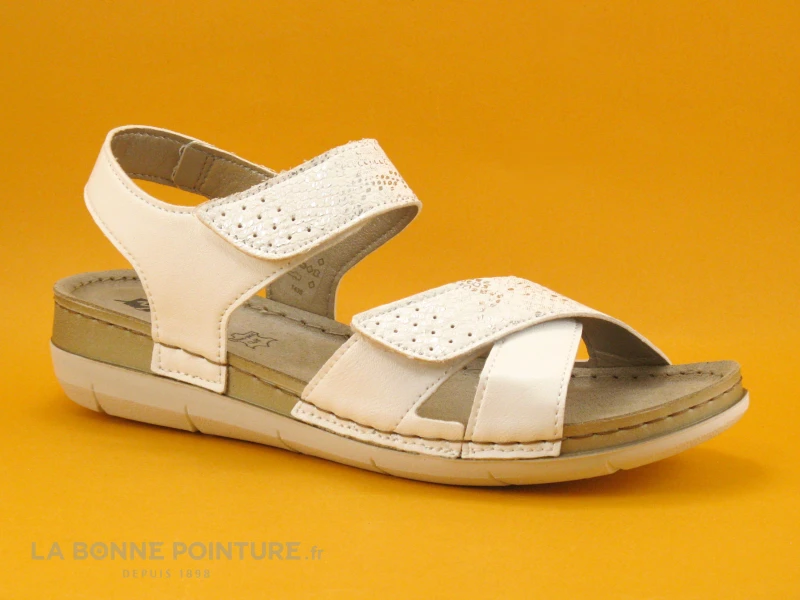 Morans MEFFET Blanc Argent - Nu-pieds Femme Avec Brides A Scratch 1 Morans MEFFET Blanc Argent - Nu-pieds Femme Avec Brides A Scratch