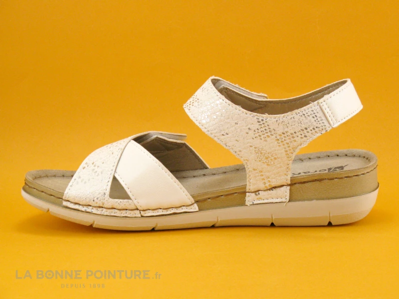 Morans MEFFET Blanc Argent - Nu-pieds Femme Avec Brides A Scratch 2 Morans MEFFET Blanc Argent - Nu-pieds Femme Avec Brides A Scratch – Image 2